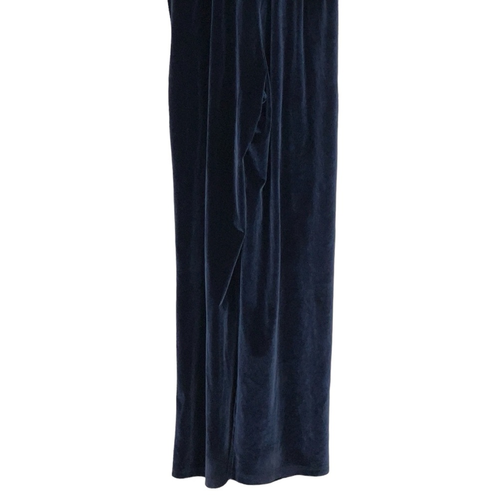 Fabletics Velour Wide-leg Jumpsuit Womens Sz Small Navy Blue Zip Cozy - Picture 9 of 12